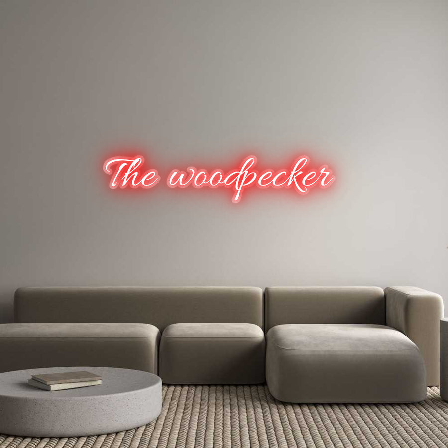 Custom Neon: The woodpecker